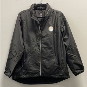 Pittsburgh Steelers MSX Michael Strahan Women’s Zip Jacket Black NWT NFL